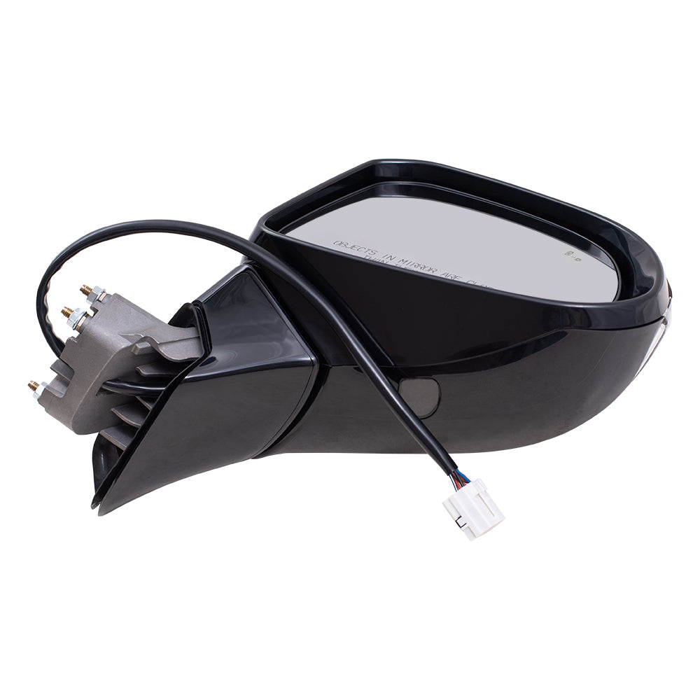 Brock Replacement Driver and Passenger Side Power Mirrors Textured Black with Heat and Signal without Camera Compatible with 2019 Santa Fe