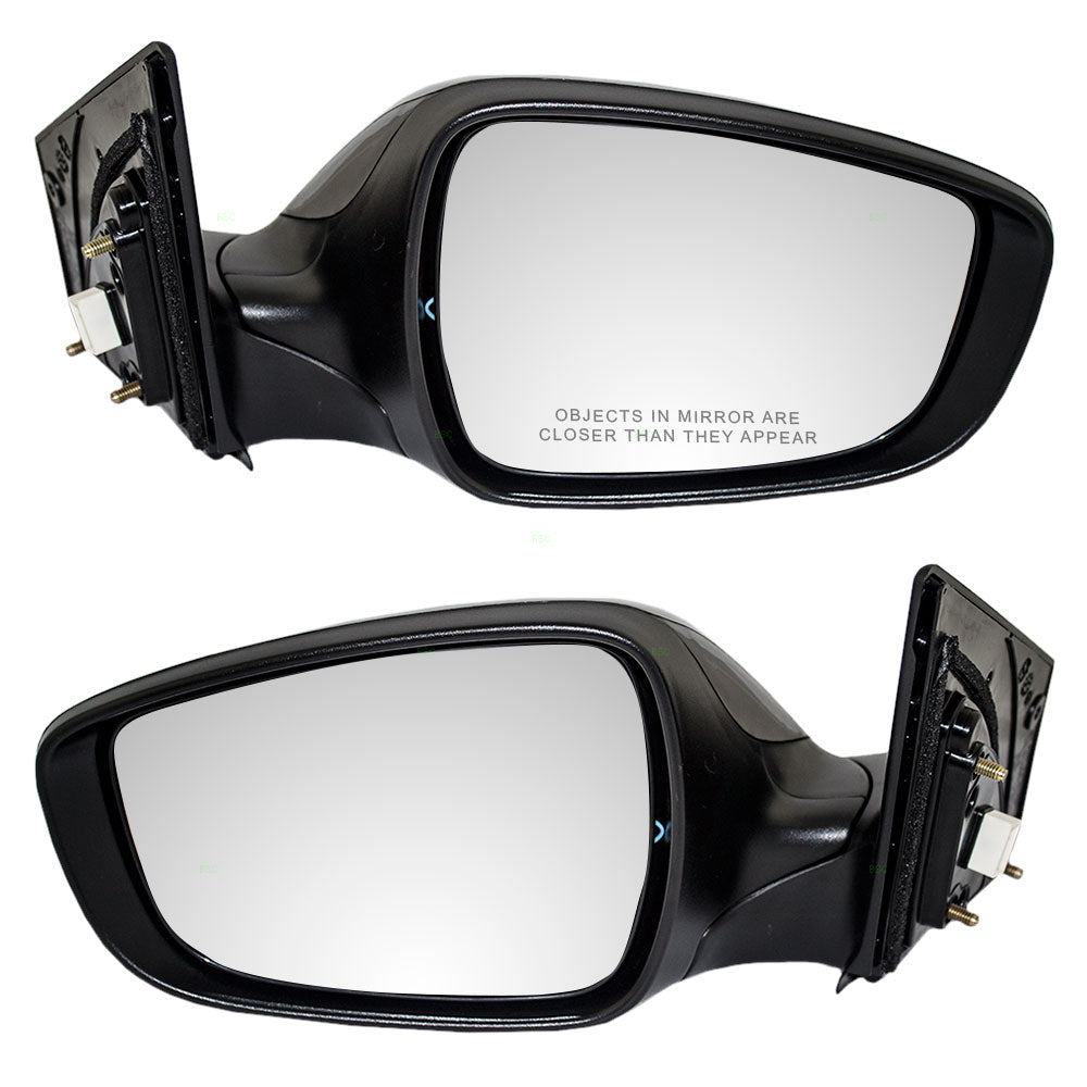 Brock Replacement Driver and Passenger Power Side View Mirrors Heated Compatible with Elantra 87610-3X140 87620-3Y100