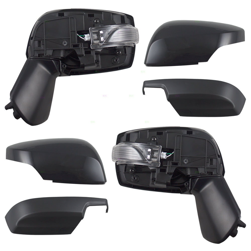 Brock Replacement Pair Set Power Side View Mirrors Heated Signal Compatible with Impreza XV Crosstrek & Hybrid WRX 91036VA051 91036VA041
