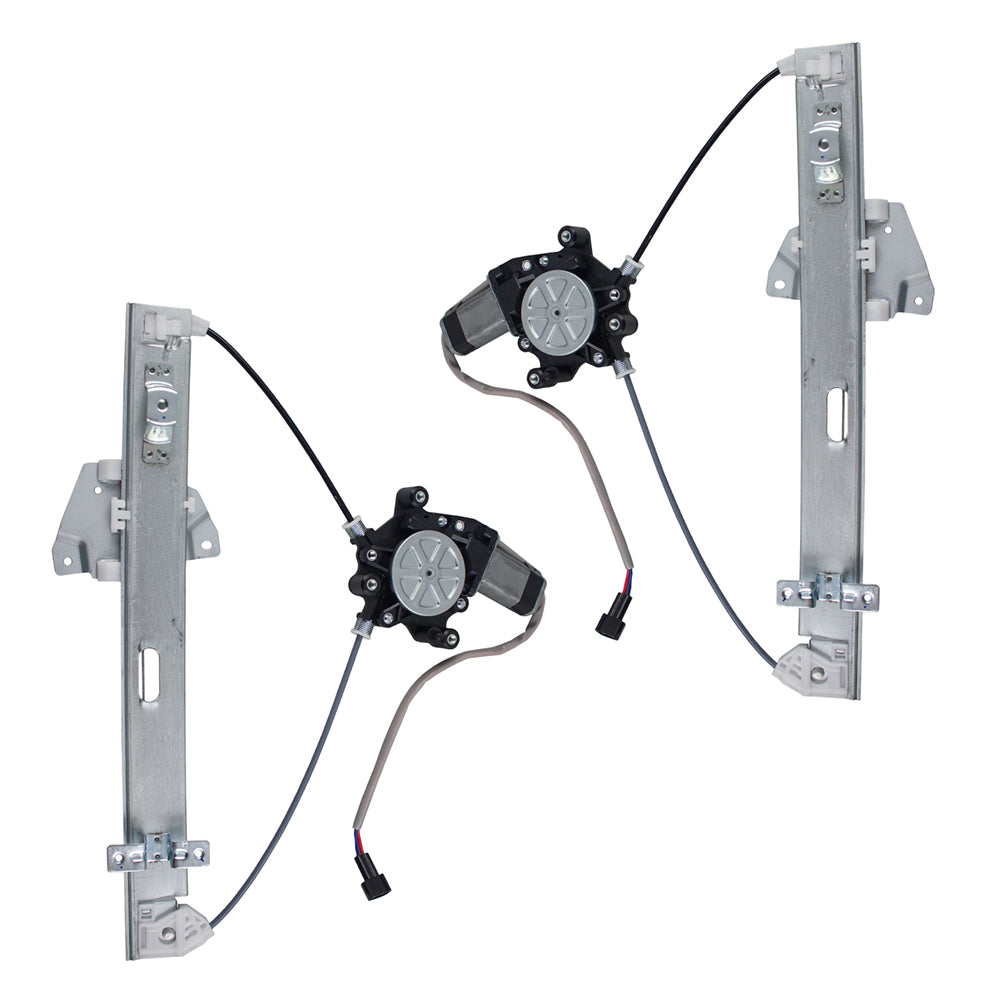 Brock Replacement Set Rear Power Window Regulators and Motors Compatible with 2004-2008 & 2010-2011 Endeavor