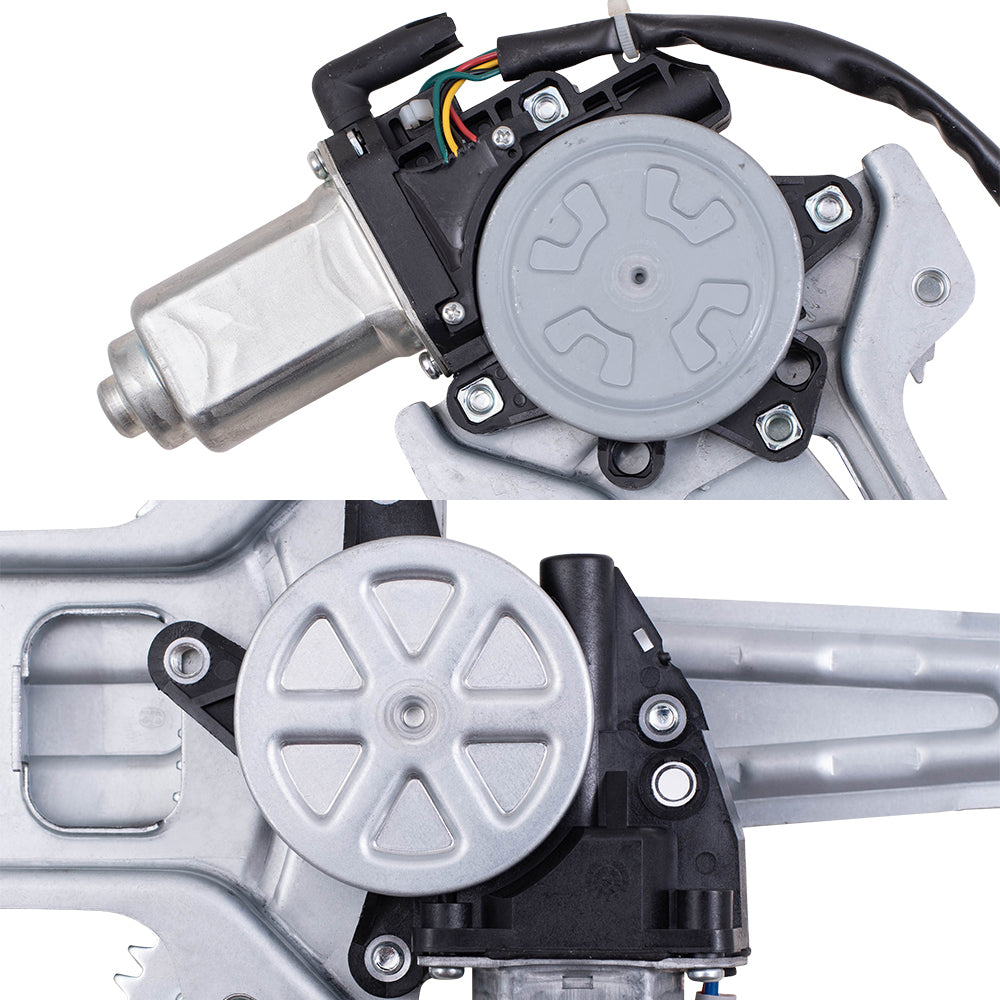 Brock Replacement Driver and Passenger Side Power Window Regulators with Motor 4 Piece Set Compatible with 2008-2011 Lancer 08-11 Lancer Evolution Built to 2/11 10-11 Lancer Sportback Built to 2/11