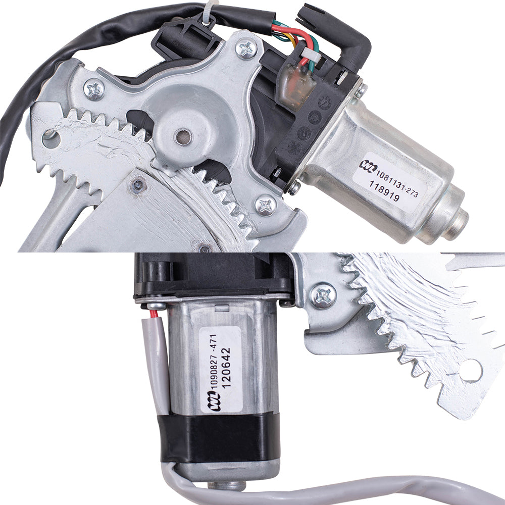 Brock Replacement Driver and Passenger Side Power Window Regulators with Motor 4 Piece Set Compatible with 2008-2011 Lancer 08-11 Lancer Evolution Built to 2/11 10-11 Lancer Sportback Built to 2/11