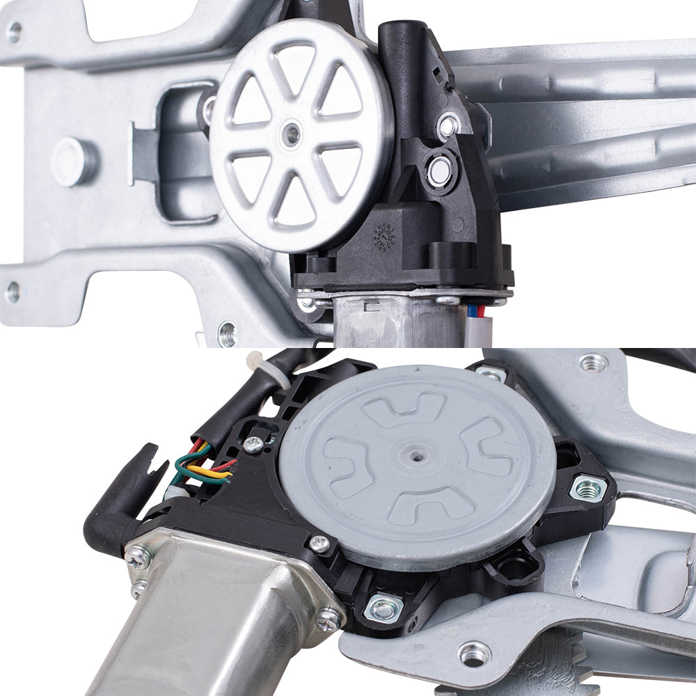 Brock Replacement Driver and Passenger Side Power Window Regulators with Motor 4 Piece Set Compatible with 2008-2011 Lancer 08-11 Lancer Evolution Built to 2/11 10-11 Lancer Sportback Built to 2/11