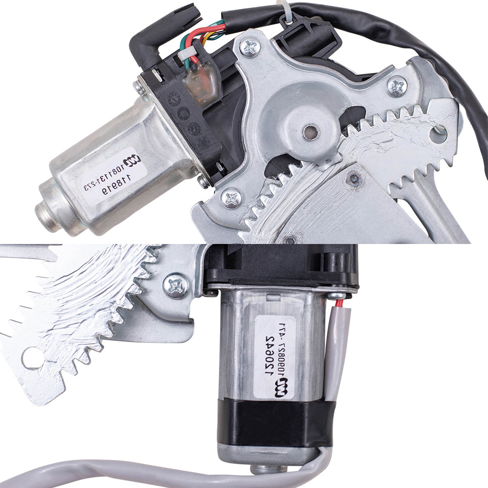Brock Replacement Front & Rear Passenger Side Power Window Regulators W/Motor Set Compatible with 2008-11 Lancer Built to 2/11 08-11 Lancer Evolution Built to 2/11 10-11 Lancer Sportback Built to 2/11