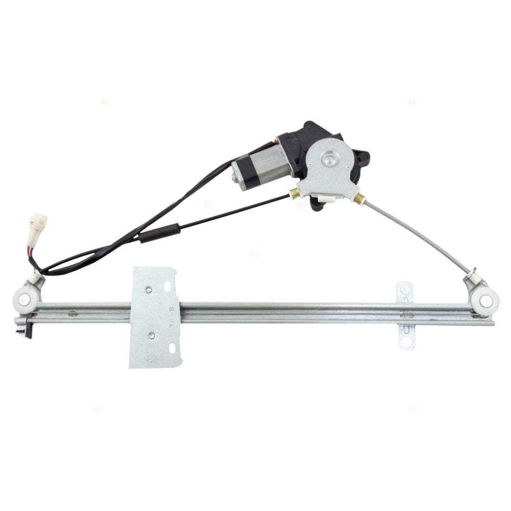 Brock Replacement Drivers Rear Power Window Lift Regulator with Motor Assembly Compatible with 99-05 SUV 30021424