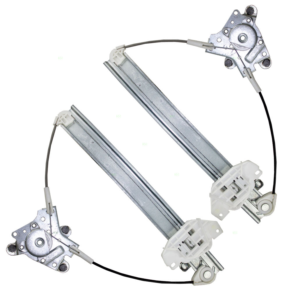 Brock Replacement Driver and Passenger Rear Power Window Lift Regulators Compatible with 96-00 Elantra 8340329011 8340429011