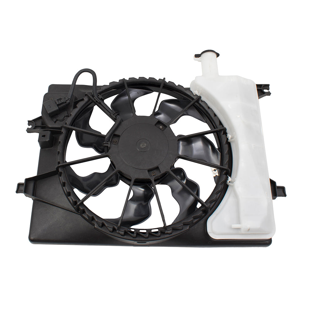 Brock Replacement Engine Cooling Radiator Fan Motor Assembly Compatible with Forte Forte5 Elantra Elantra GT 253803X500