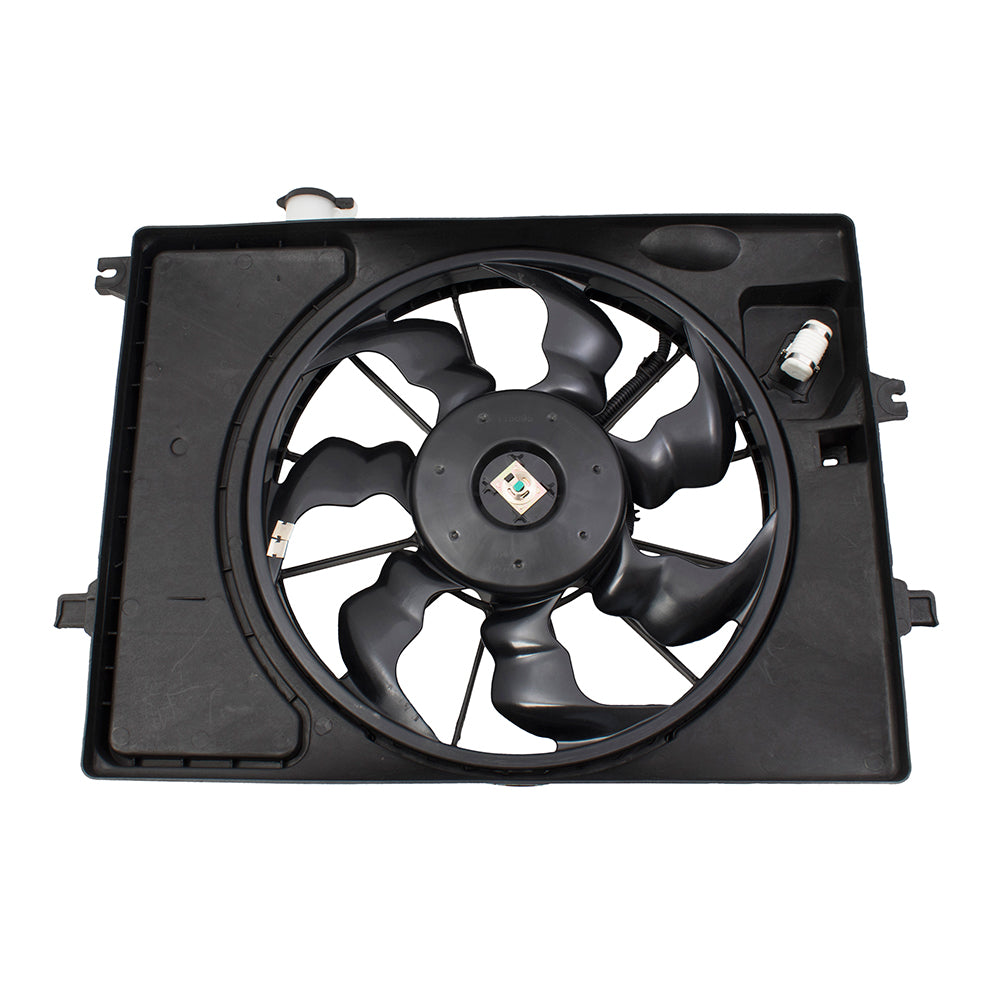 Brock Replacement Engine Cooling Radiator Fan Motor Assembly Compatible with Forte Forte5 Elantra Elantra GT 253803X500