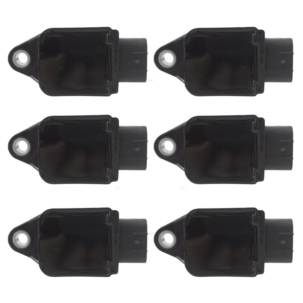 Brock Replacement 6 Piece Set Ignition Spark Plug Coils Compatible with Grand Vitara 2.7L 6 cyl 33400-65J00 5C1785