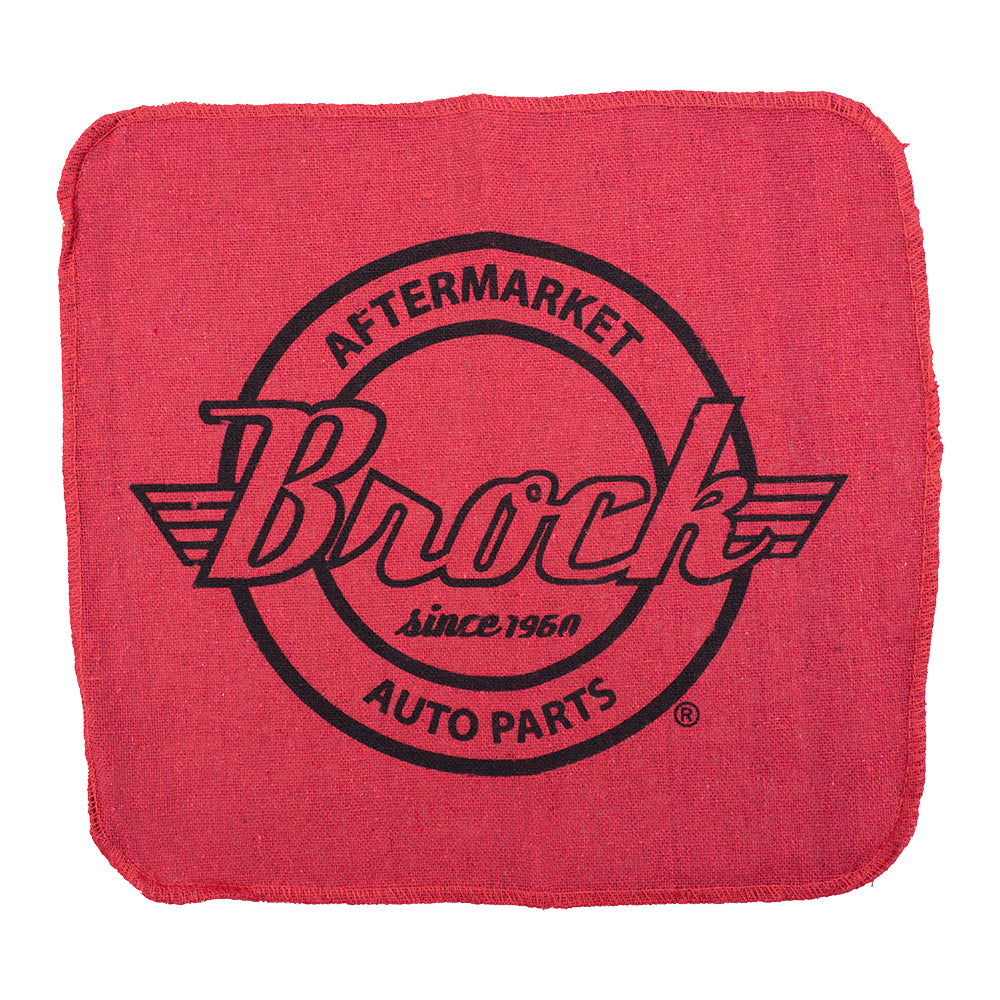 Brock 25 Pack Red Brock Brand Logo Auto Mechanic DIY Oil Change Home Kitchen Shop Towels