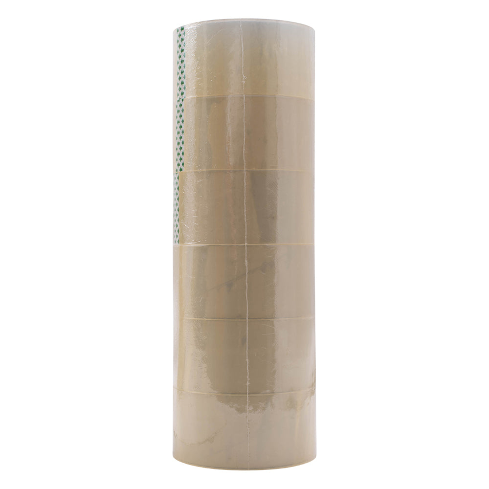 Brock Case 36 Rolls Clear Tape 48mm x 50m 1.8 Mil Sealing Carton Box Package for Shipping Storage Warehouse Retail