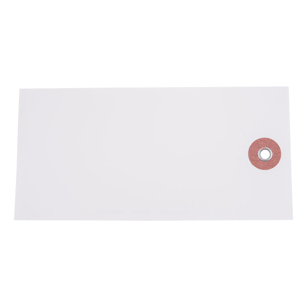 Brock Blank White Polyart Tags 3 3/4 Inch x 1 1/7 Inch With Reinforced Metal Eyelet Includes Wire-Brock Ballpoint Pen-Brockmark Marker 1000 Tags/Box