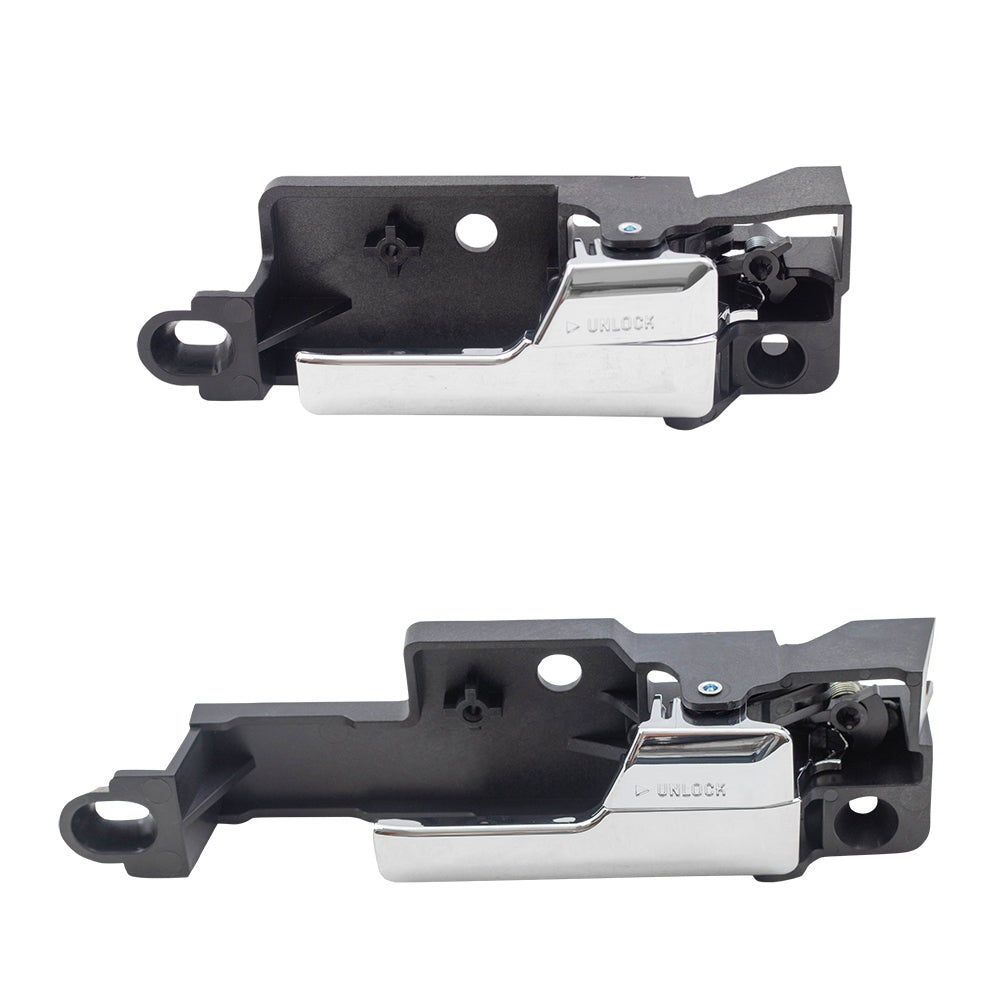 Brock Replacement Passengers Set of Inside Interior Front & Rear Chrome Door Handles Replacement for 2006-2012 Fusion MKZ 6E5Z5422600AA BE5Z5422600A