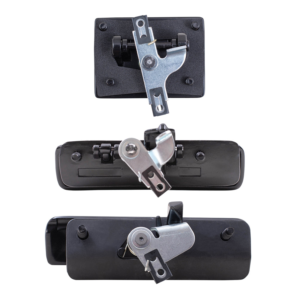 Brock Replacement Front and Rear Outside Door Handles and Rear Inside Door Latch Release Handle 4 Piece Set Compatible with 1985-1992 Astro & 1985-1992 Safari all without Liftgate ONLY