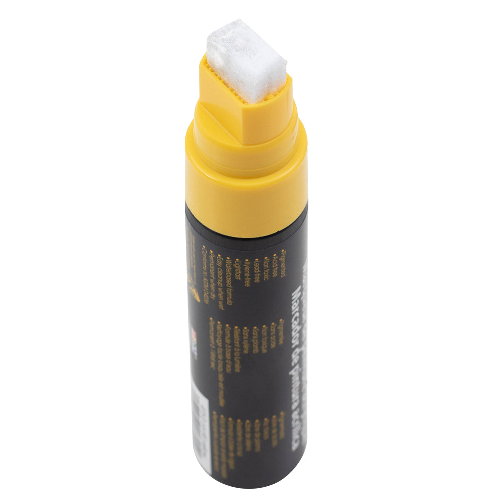 Single Yellow Decocolor Paint Marker Pen Extra Broad Line Point 1/2" Tip Water Based Acrylic for Wood Plastic Paper Foam