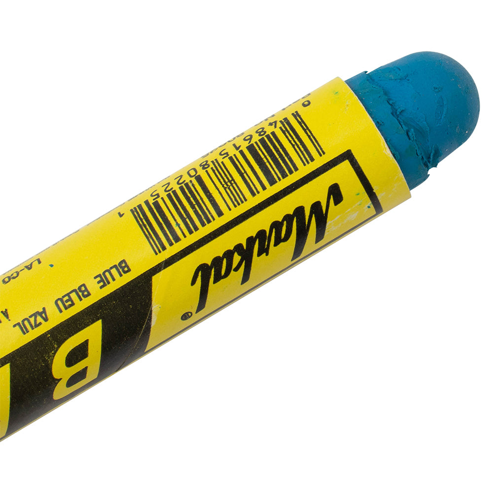 12 Pc Box Blue Markal B Paintstiks Crayon Marks Water Oil Dirt Extreme Temp Paint Stick Chalk for Auto Tire Construction Fabric Lumber