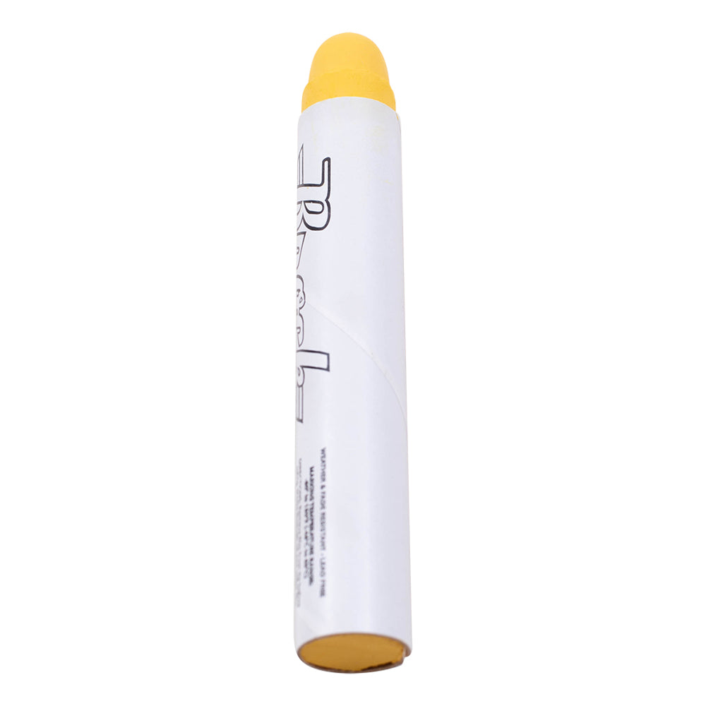 Brock Yellow B Paintstik Marker - Multi-Purpose Permanent Solid Paint Marking Crayon For Oily-Wet-Dry-Cold Surfaces - Weather & UV Resistant – Dozen