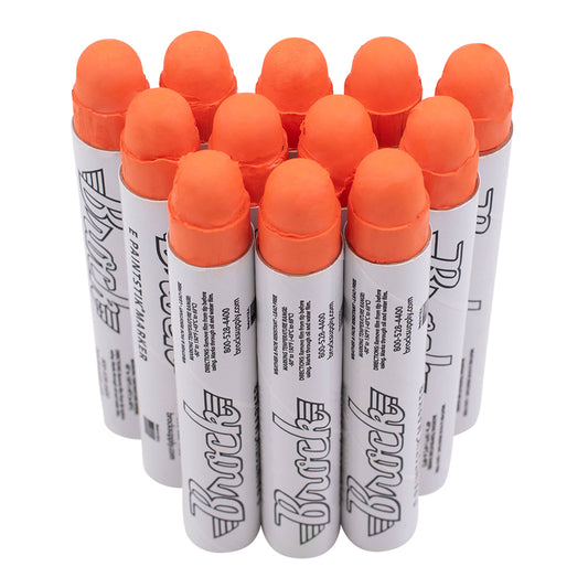 Brock Orange E Paintstiks - High Intensity Solid Paint Marking Crayon - Multi-Surface - Fast Drying - Wear & Water Resistant For Dimly Lit Areas – Dozen