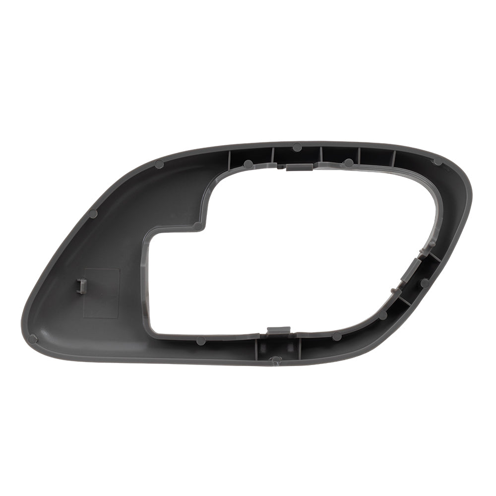 Brock Replacement Drivers Inside Inner Gray Door Handle Trim Bezel Compatible with 1995-2002 C/K Old Body Style Pickup Truck 15708079