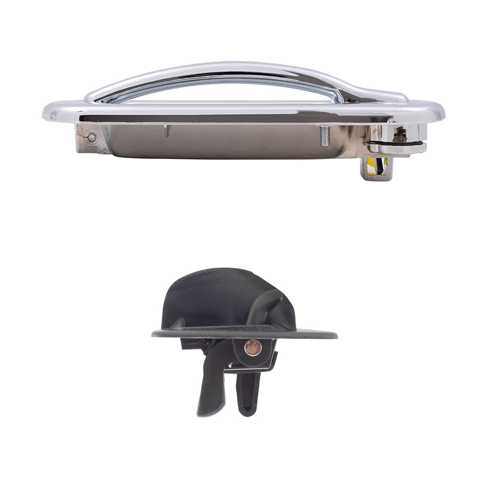 Brock Replacement Front and Rear Outside Door Handles 4 Piece Set Compatible with 1999-2007 Silverado & 2002-2004 Sierra Denali Extended Cab ONLY