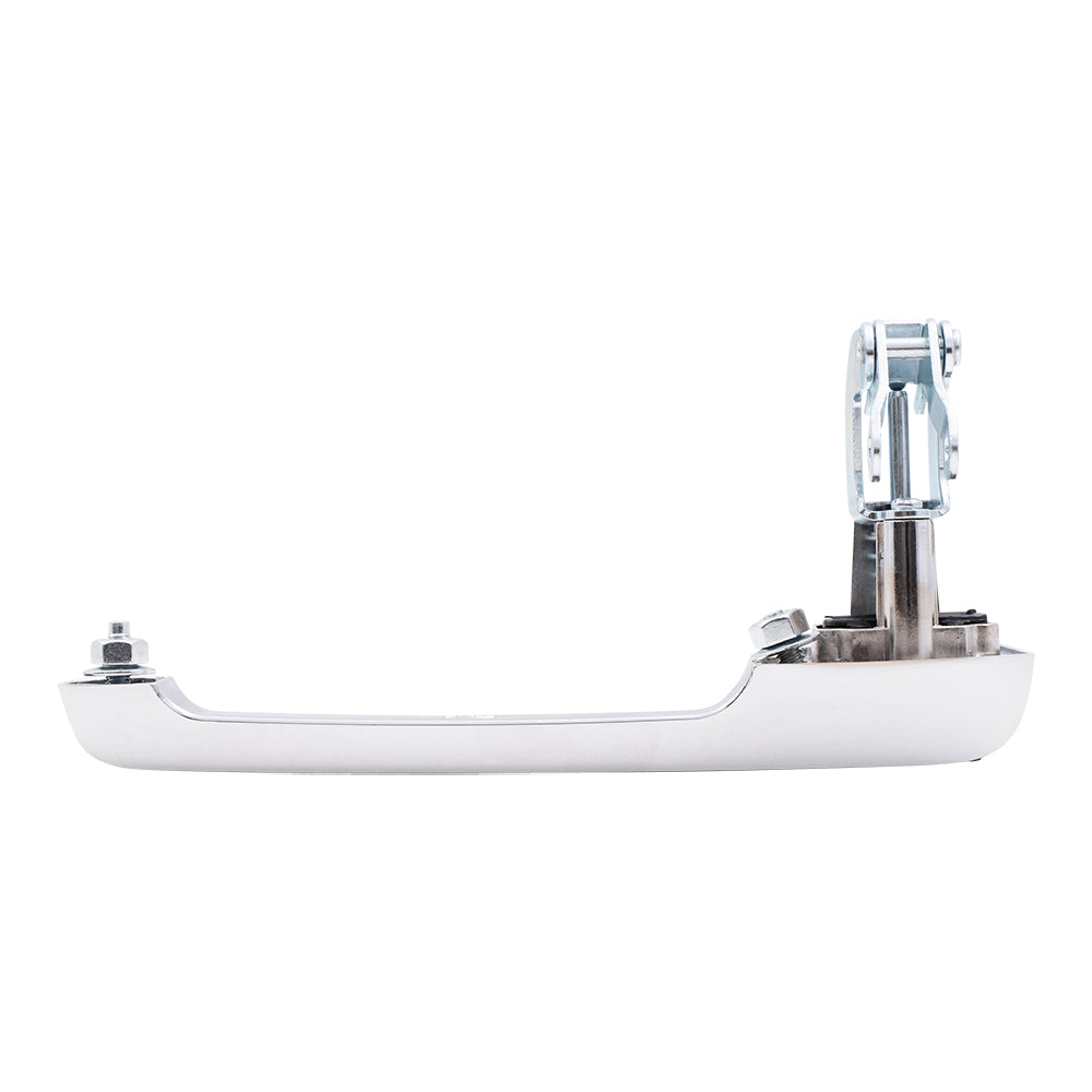 Brock Replacement Drivers Outside Front Chrome Door Handle compatible with Pickup Truck Bronco E7TZ1522405A E7TZ1522404A