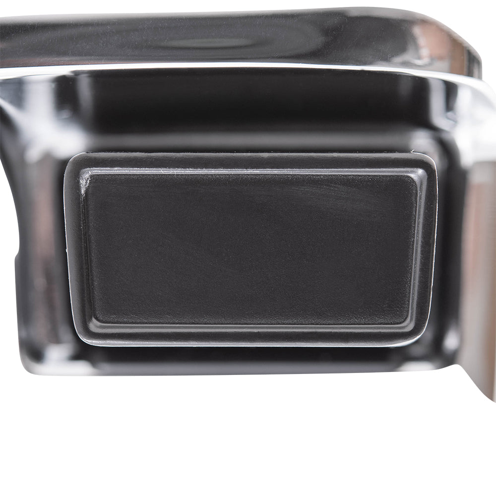 Brock Replacement Drivers Outside Front Chrome Door Handle compatible with Pickup Truck Bronco E7TZ1522405A E7TZ1522404A