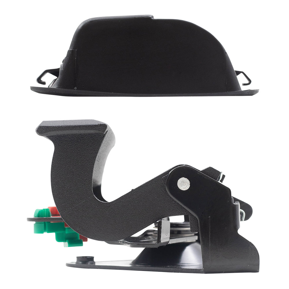 Brock Replacement Black Tailgate Handle and Bezel Set Compatible with 1988-2002 C/K Trucks