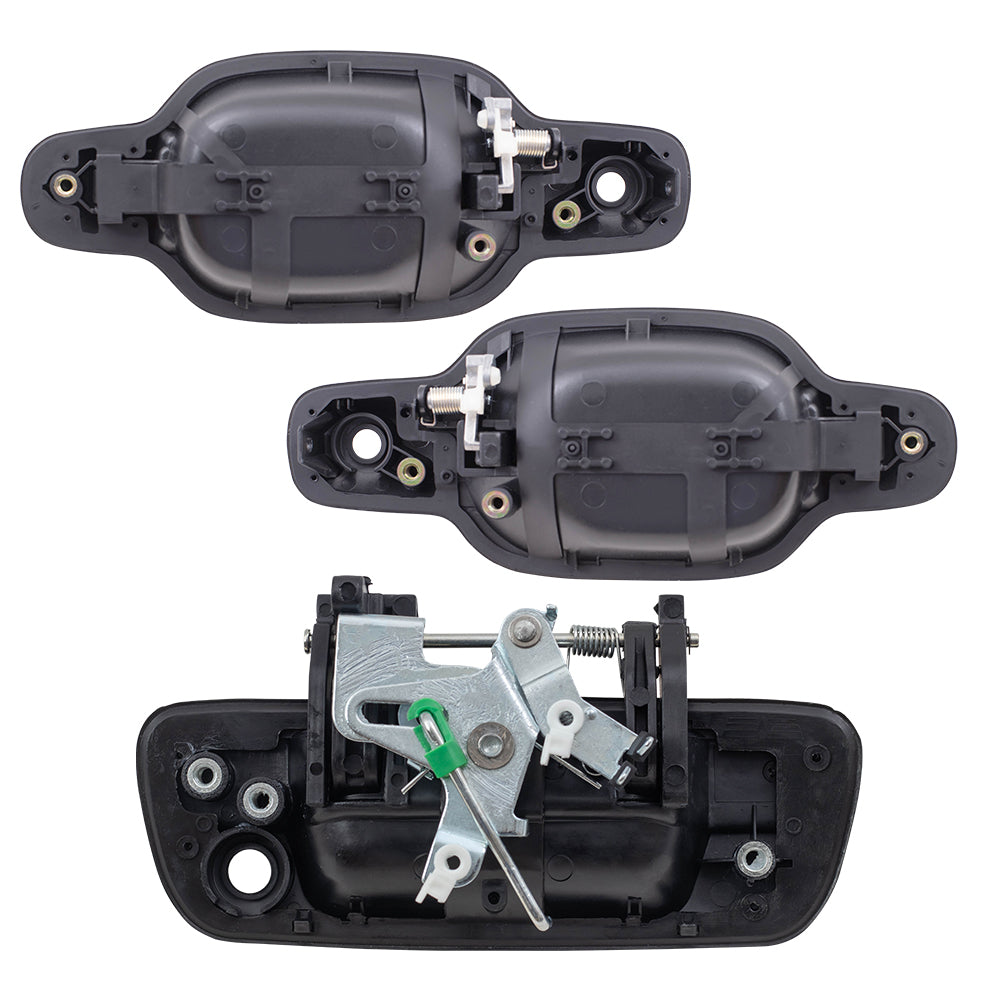 Brock Replacement Tailgate Driver and Passenger Front Outside Outer Door Handles compatible with Pickup Truck 25875521 15243675