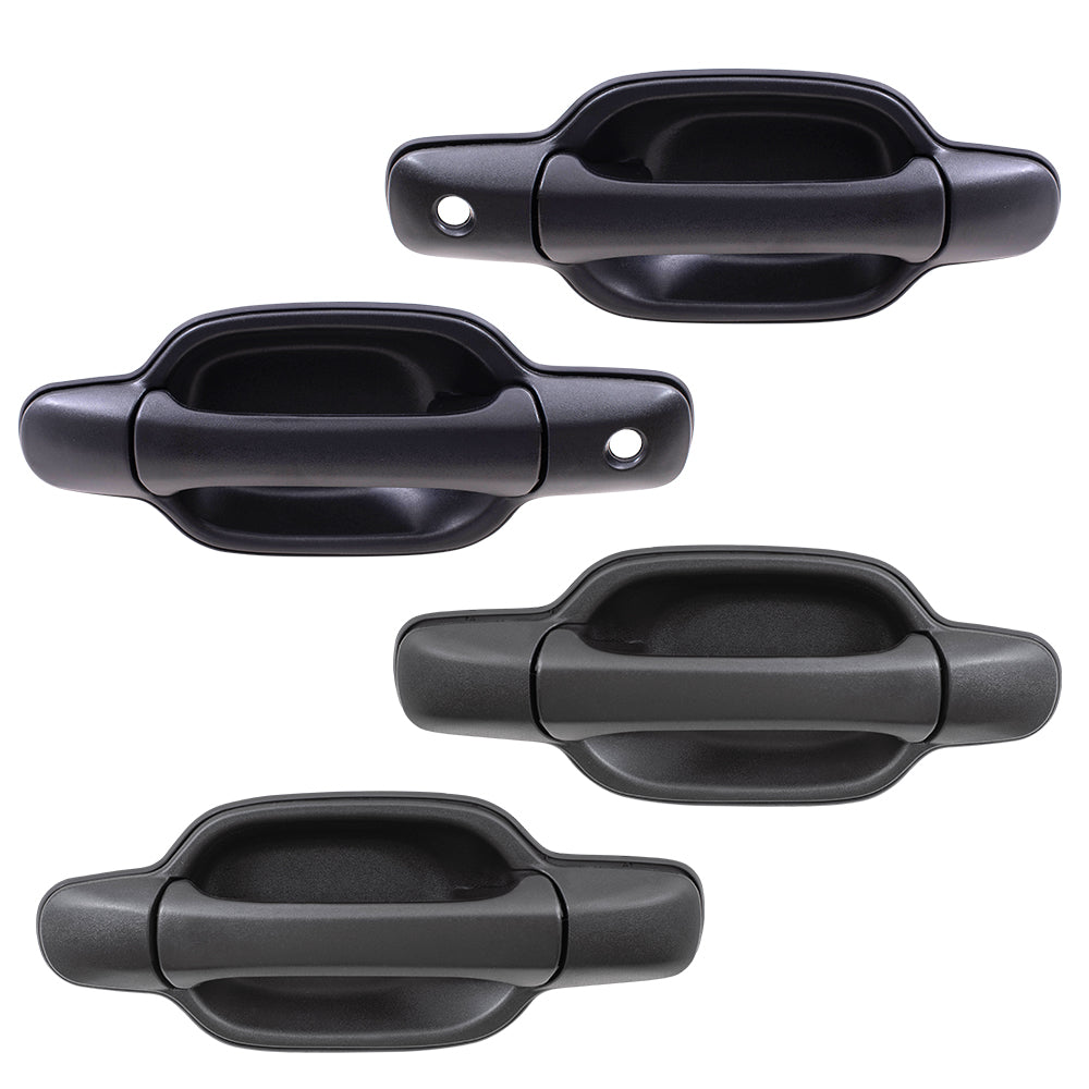 Brock Replacement Driver and Passenger Front and Rear Outside Outer Door Handles compatible with 25875521 15243675 25875523 25875524