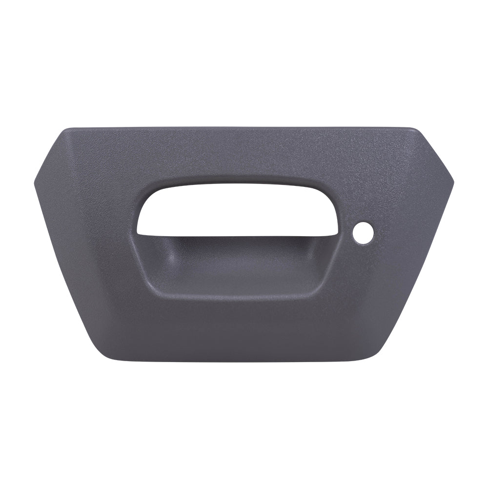 Brock Replacement Textured Gray Tailgate Handle Trim Bezel compatible with Pickup Truck 93441079