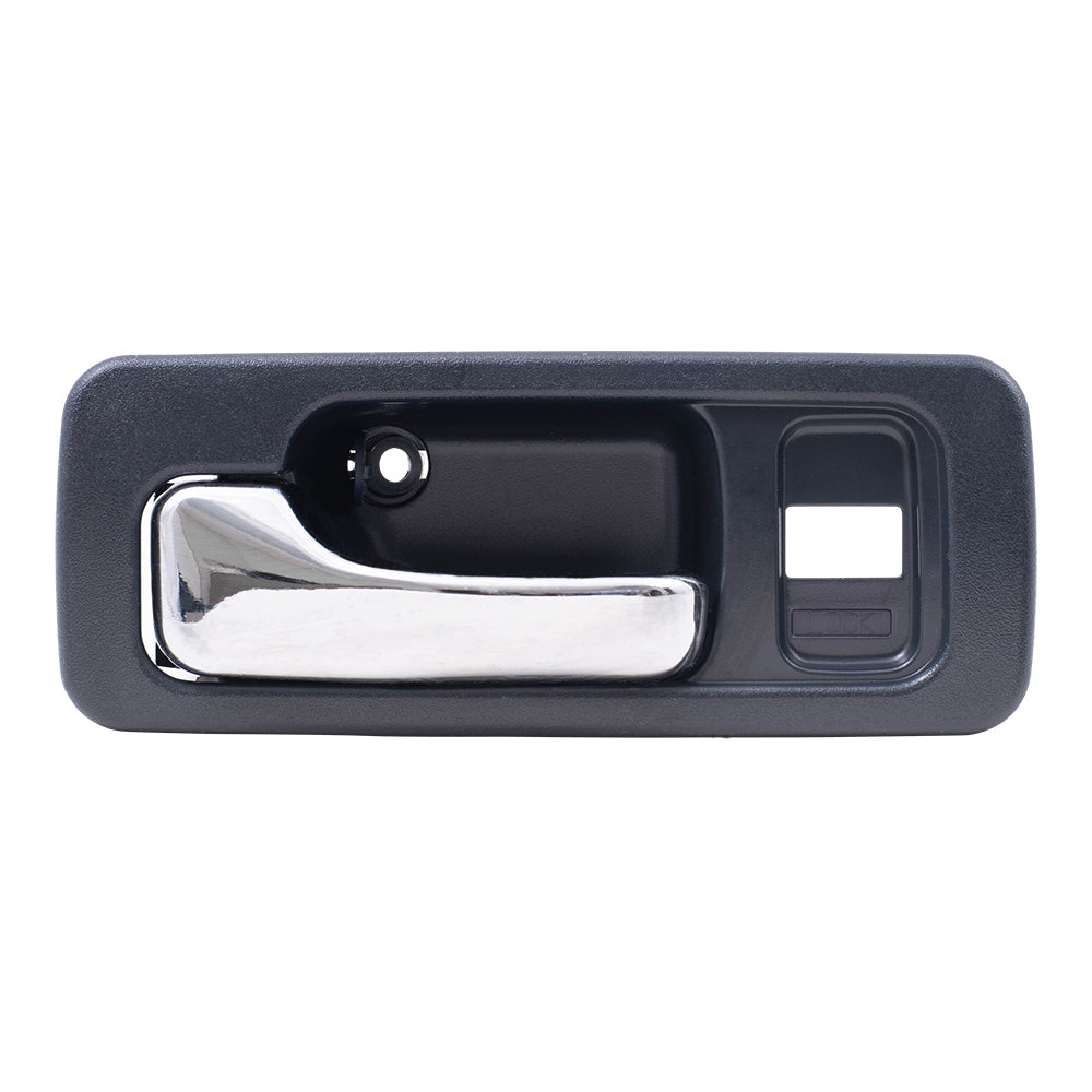 Brock Replacement Drivers Front Inside Blue & Chrome Power Door Handle w/ Lock Hole Compatible with Accord Sedan 72165SM4003ZA