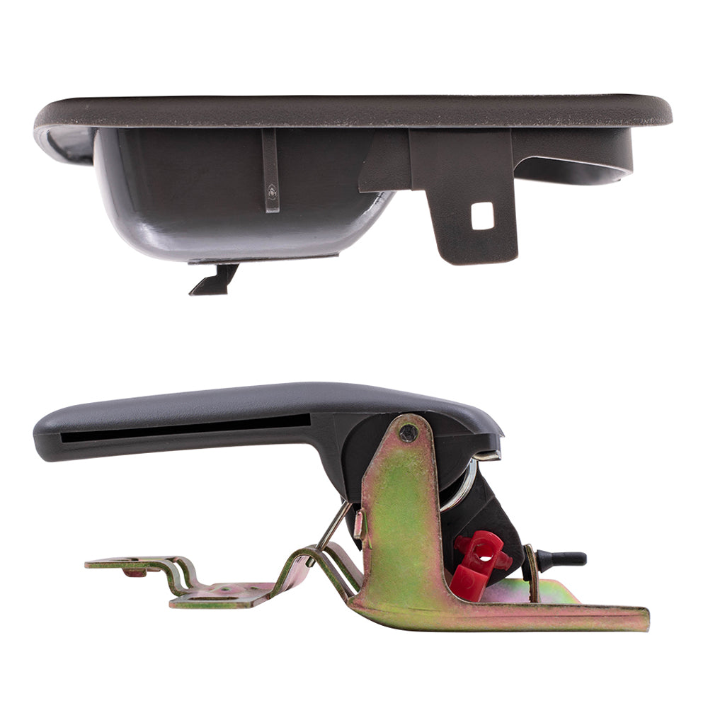 Brock Replacement Passenger Inside Door Handle with Bezel Gray Compatible with 1992-1996 Camry