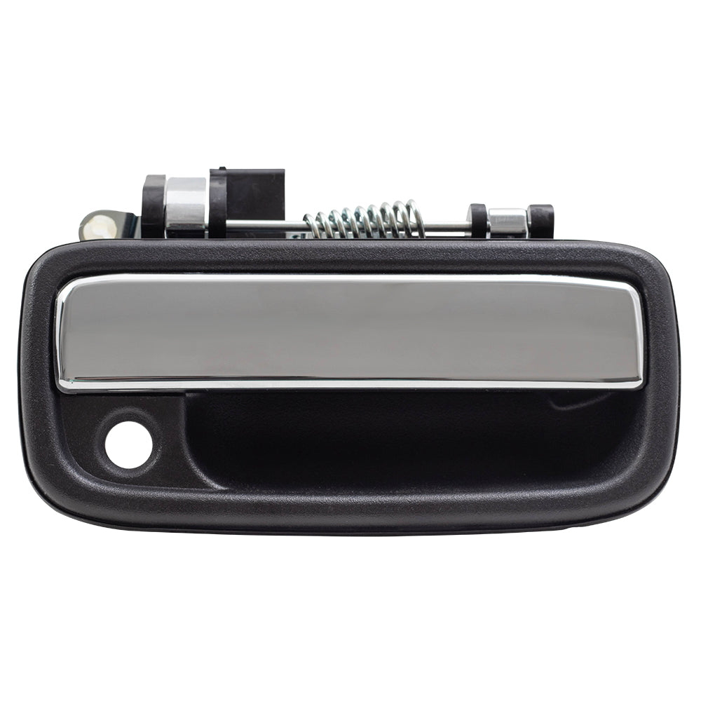 Brock Replacement Passengers Front Outside Black with Chrome Lever Door Handle compatible with 1995-2004 Tacoma Pickup Truck 6921035030