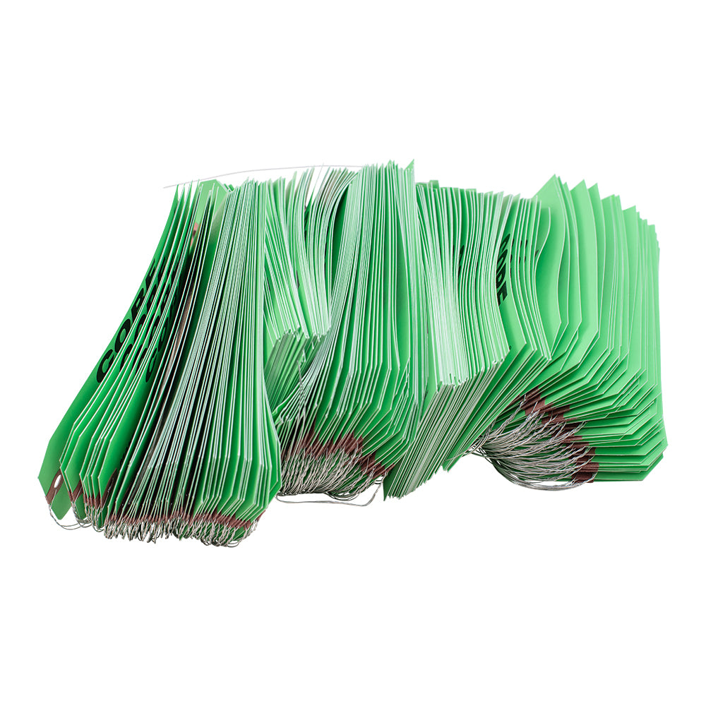 250 Pc Box Bright Green Core Assembly Return Parts Wired Tags 5 3/4" x 2 7/8" & Pen Kit for Auto Shop Salvage Yard Recycling