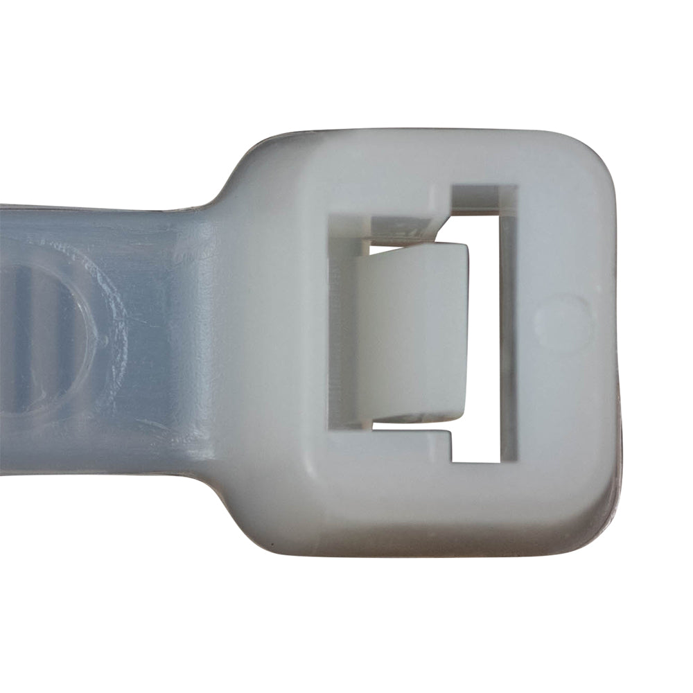 Brock 100 Pc Bag Natural White Nylon 48" Cable Zip Ties Self Locking Head UV Heat Resistant Outdoor Indoor for Bundling Tag Hold Wires Cords Crafts