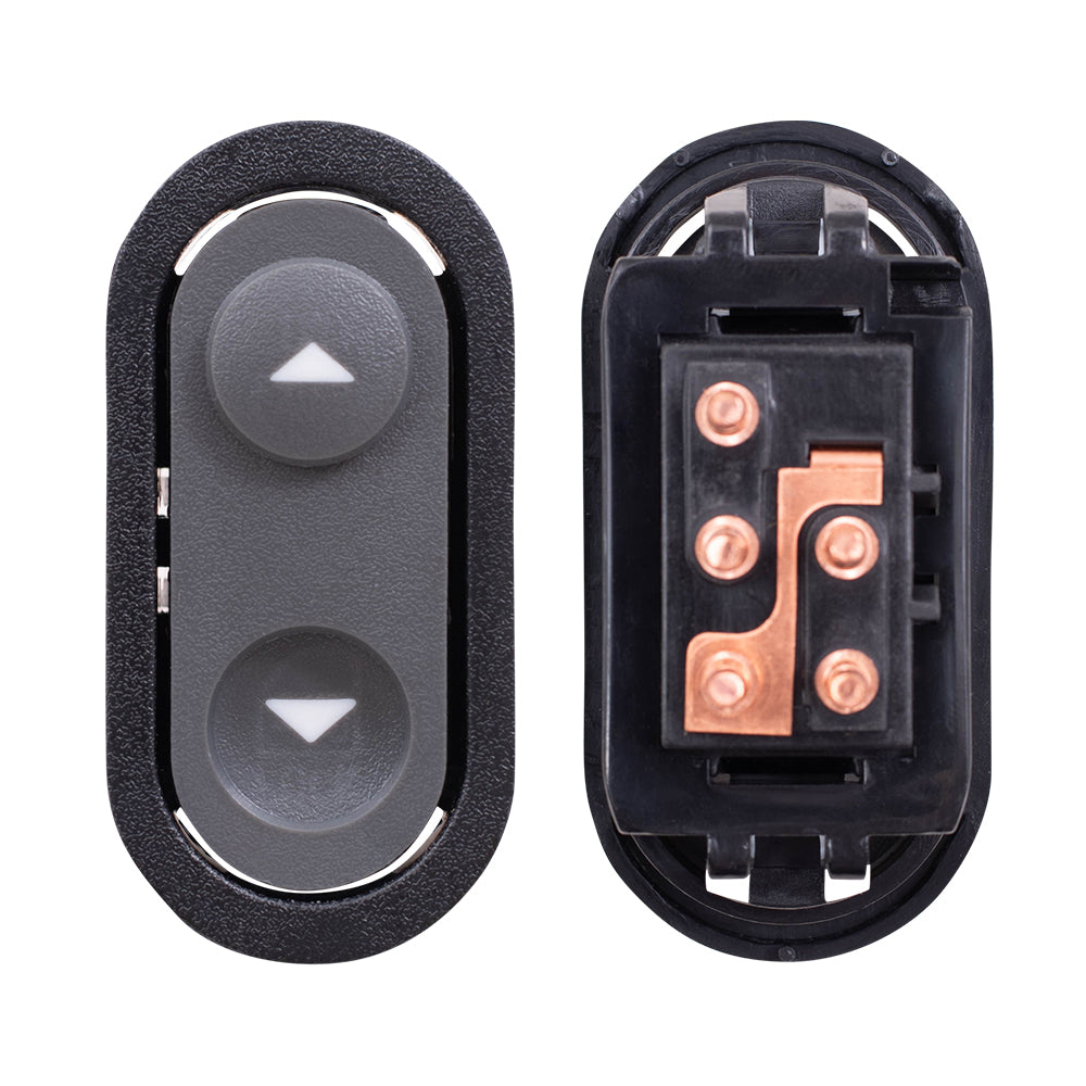 Brock ADS2831LRC7 Inside Door Handle With Black Base/Black Lever With Power Window & Power Lock Switches 7 Piece Set Compatible With 1990-1994 GM C/K Pickup