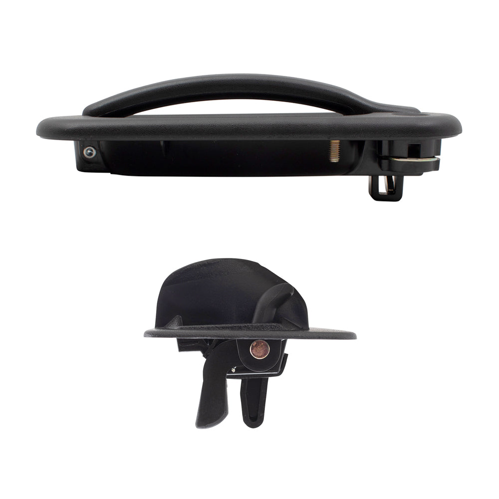 Front and Rear Outside Door Handles 4 Piece Set Compatible with 1999-2007 Silverado/ 1999-2007 Sierra/ 2002-2004 Sierra Denali Extended Cab Only
