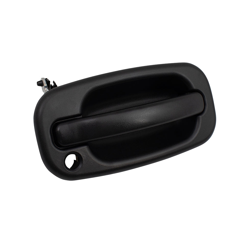 Brock Replacement Passengers Front Outside Exterior Door Handle Textured w/ Keyhole compatible with 99-07 GM SUV Pickup Truck 19356471 15182419