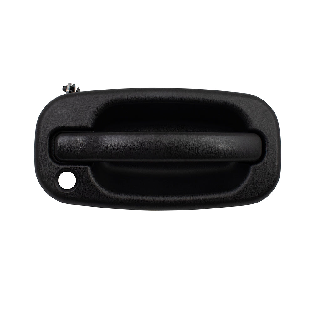 Brock Replacement Passengers Front Outside Exterior Door Handle Textured w/ Keyhole compatible with 99-07 GM SUV Pickup Truck 19356471 15182419