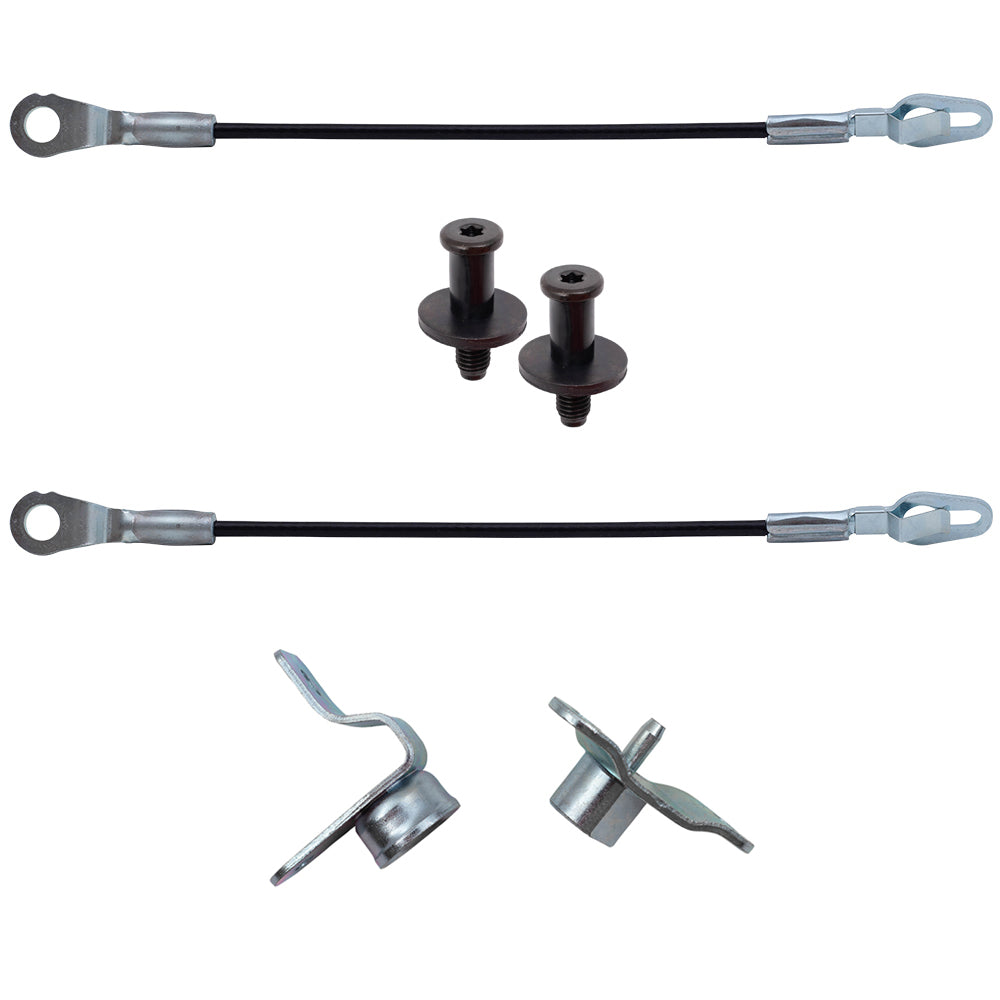 Brock Replacement 8 Piece Set Inner & Outer Tailgate Hinges Cables and Striker Bolts Kit Replacement for 1999-2006 Silverado 2007 Classic Pickup Truck 15078746
