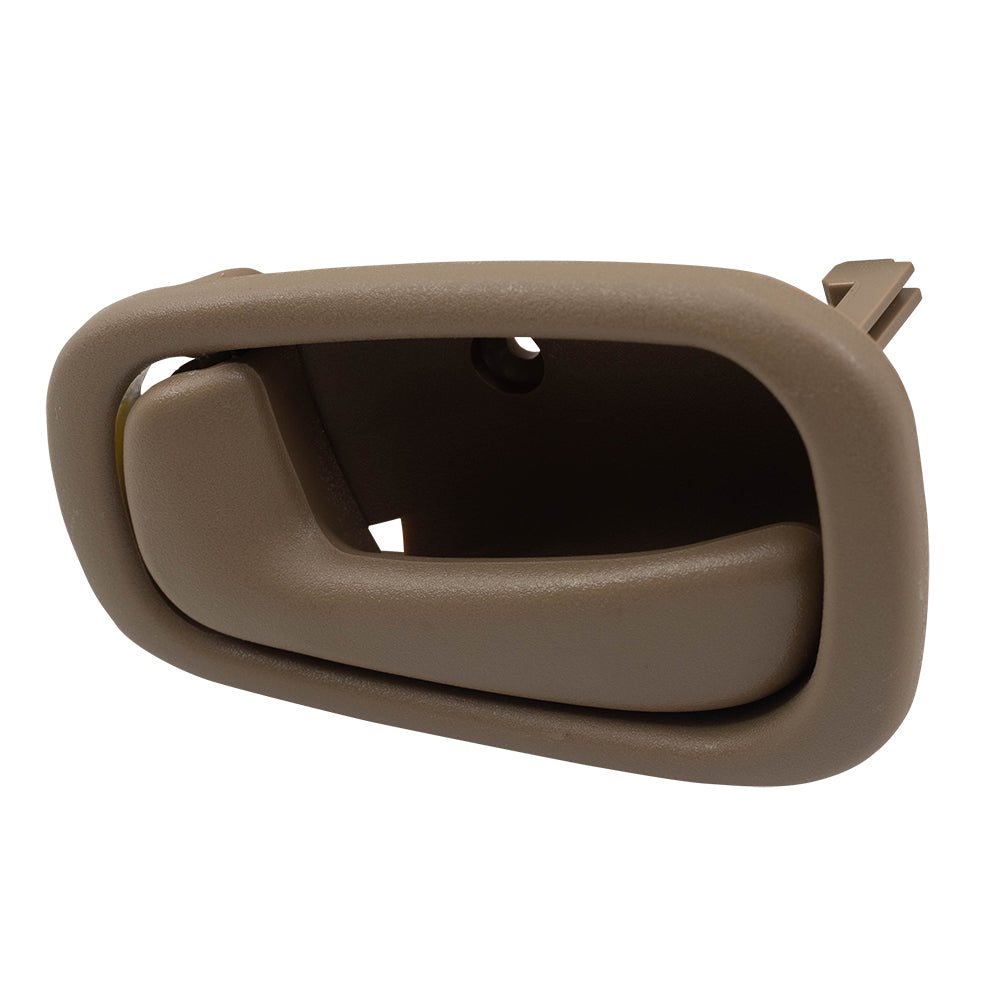 Brock Replacement Drivers Inside Inner Light Brown Door Handle Compatible with 1998-2002 Corolla Prizm