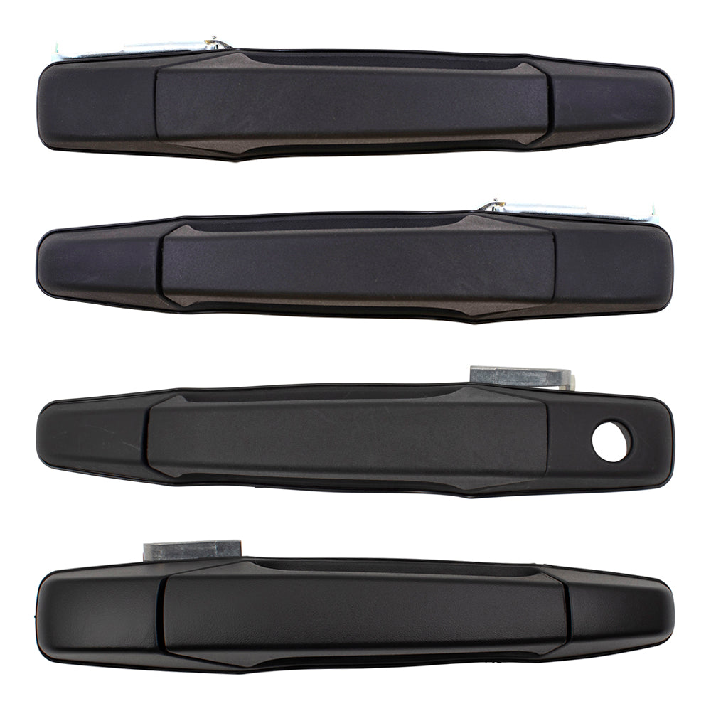 Brock Replacement Front & Rear Outside Door Handles 4 Piece Set Compatible with 2007-2013 Avalanche/Sierra Denali/Escalade EXT & 2007-2014 Silverado/Sierra/Escalade/Escalade ESV/Suburban/Tahoe/Yukon