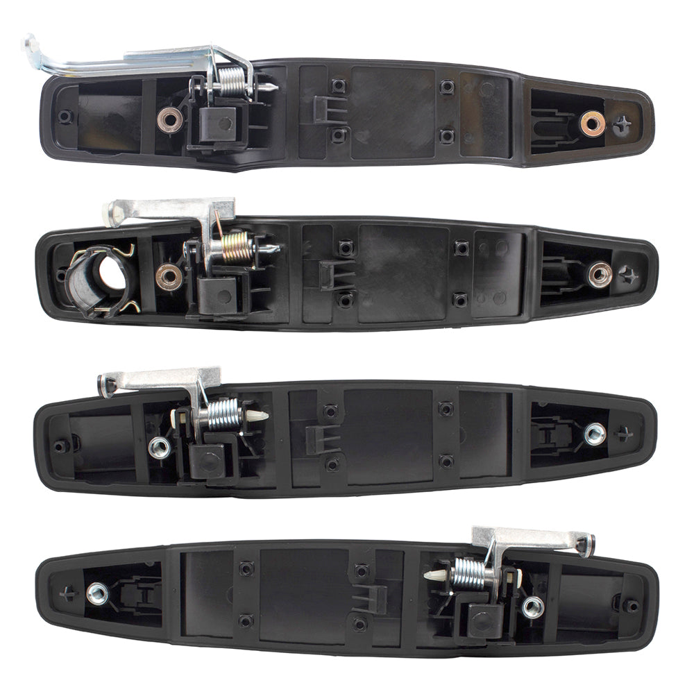 Brock Replacement Front & Rear Outside Door Handles 4 Piece Set Compatible with 2007-2013 Avalanche/Sierra Denali/Escalade EXT & 2007-2014 Silverado/Sierra/Escalade/Escalade ESV/Suburban/Tahoe/Yukon
