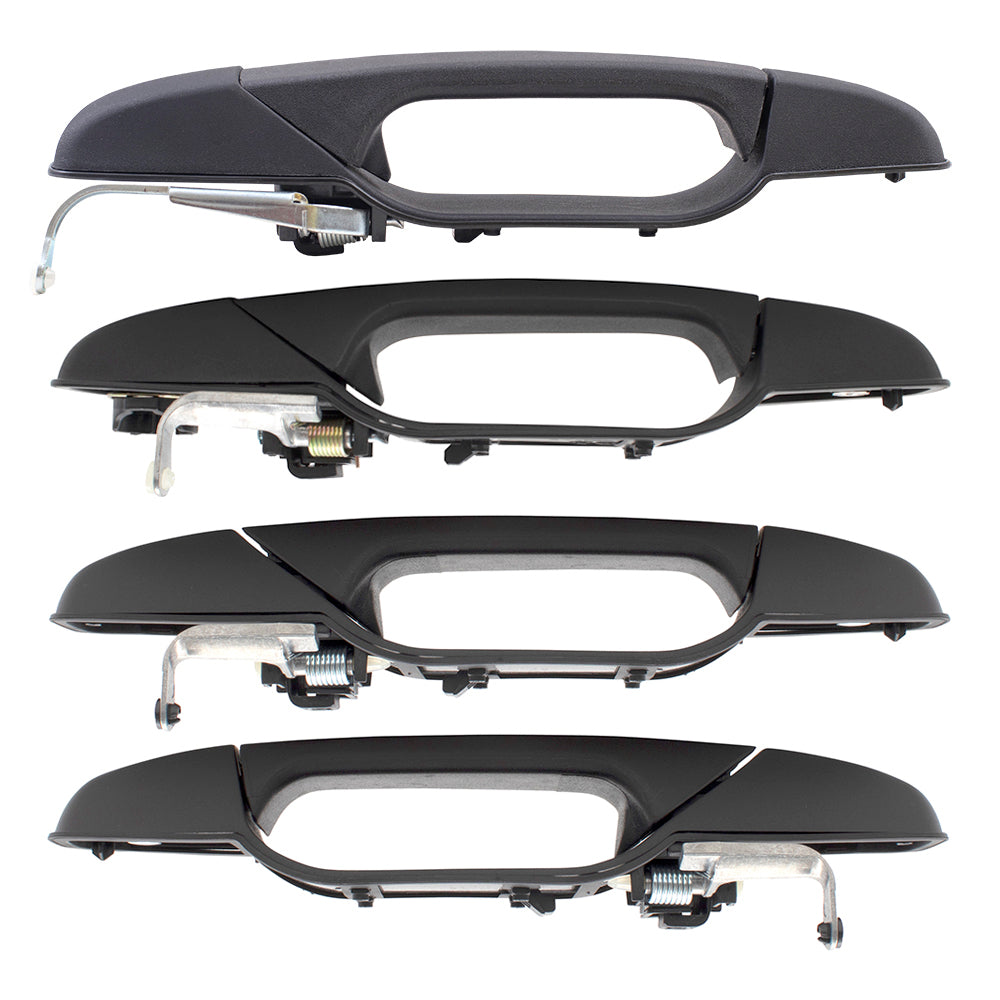 Brock Replacement Front & Rear Outside Door Handles 4 Piece Set Compatible with 2007-2013 Avalanche/Sierra Denali/Escalade EXT & 2007-2014 Silverado/Sierra/Escalade/Escalade ESV/Suburban/Tahoe/Yukon