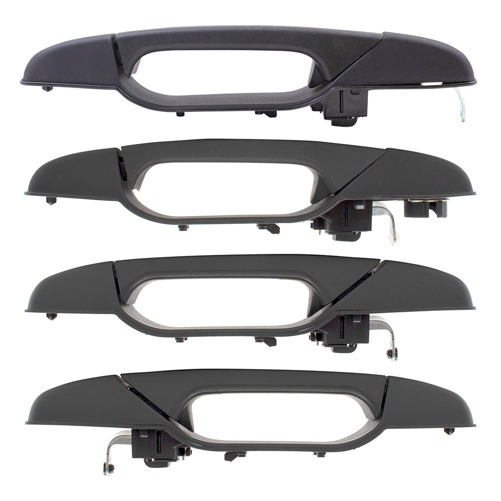 Brock Replacement Front & Rear Outside Door Handles 4 Piece Set Compatible with 2007-2013 Avalanche/Sierra Denali/Escalade EXT & 2007-2014 Silverado/Sierra/Escalade/Escalade ESV/Suburban/Tahoe/Yukon