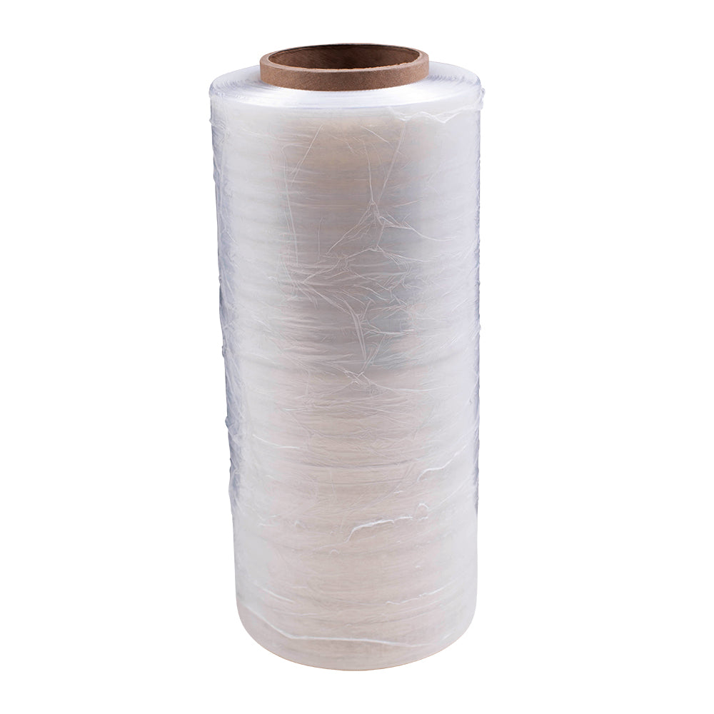 12" x 1500' 80 Gauge Clear Stretch Film Shrink Wrap for Office Warehouse Shipping Storage Retail Home Case Set 4 Rolls