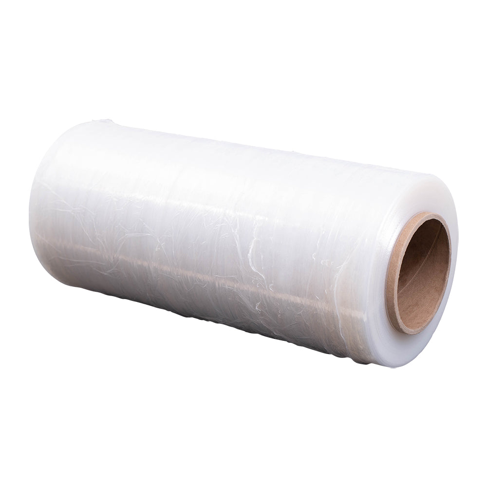 12" x 1500' 80 Gauge Clear Stretch Film Shrink Wrap for Office Warehouse Shipping Storage Retail Home Case Set 4 Rolls