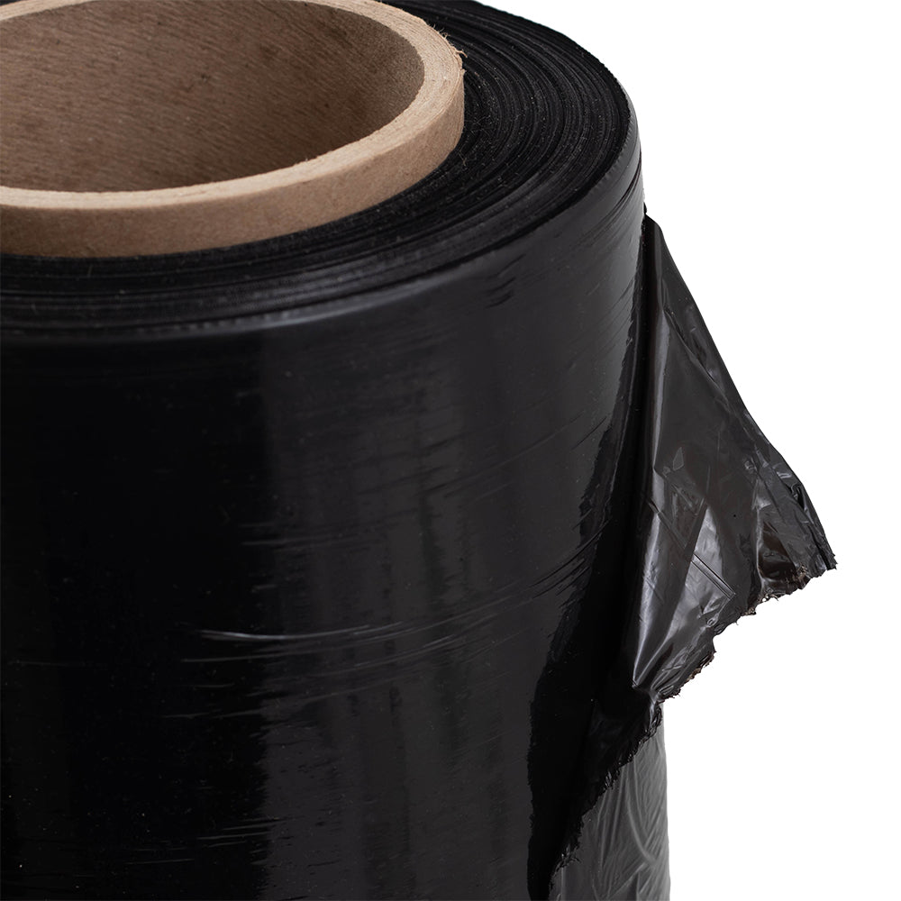 Brock ADS3562C-BK Black Industrial Strength Stretch Wrap Film - 18 Inch X 500 Yard - 80 Gauge - 3 Inch Core - 4 Rolls/Case