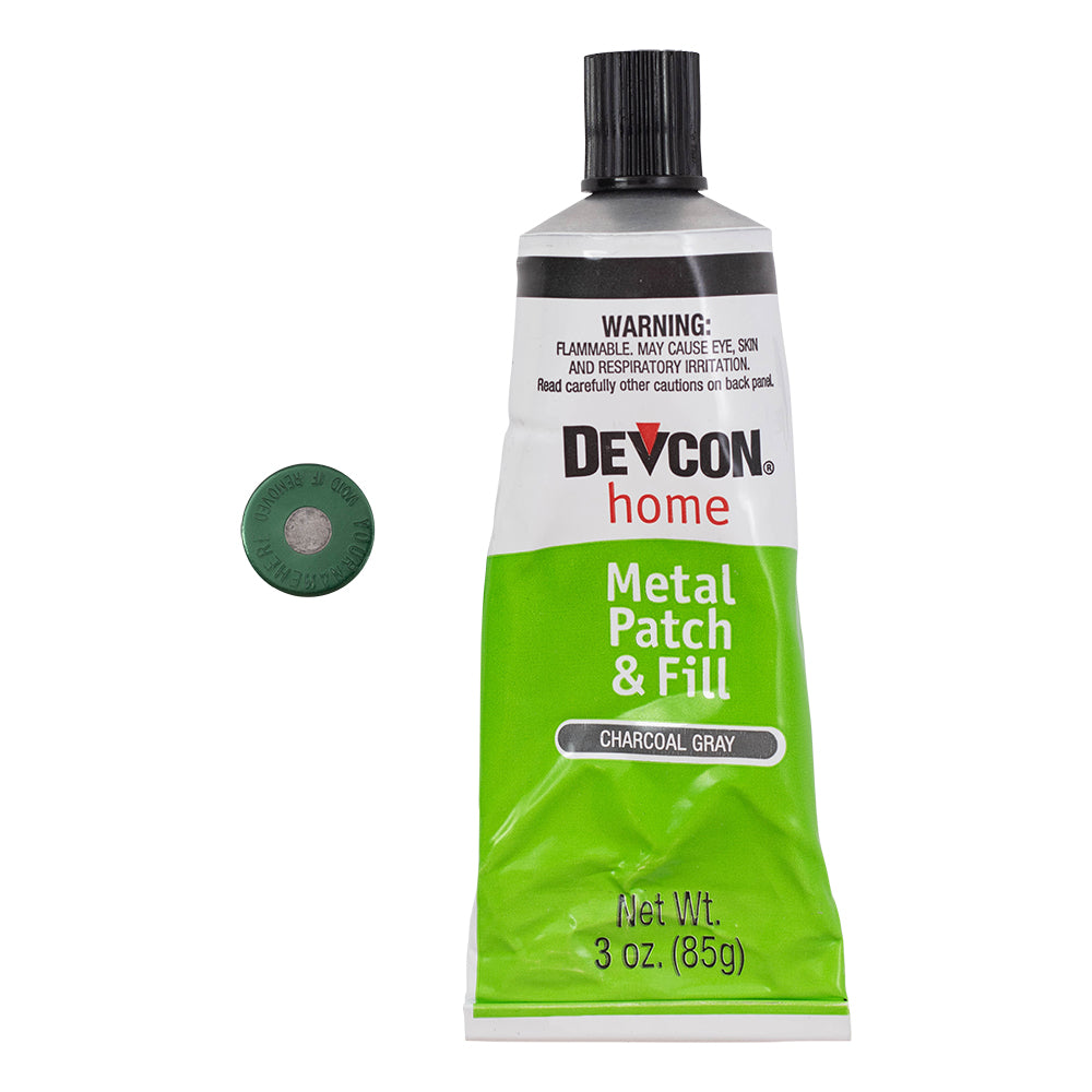 Devcon Home Heat Tab Glue Charcoal Gray Colored Adhesive 3-OZ. Tube For Metal, Glass, and Ceramic