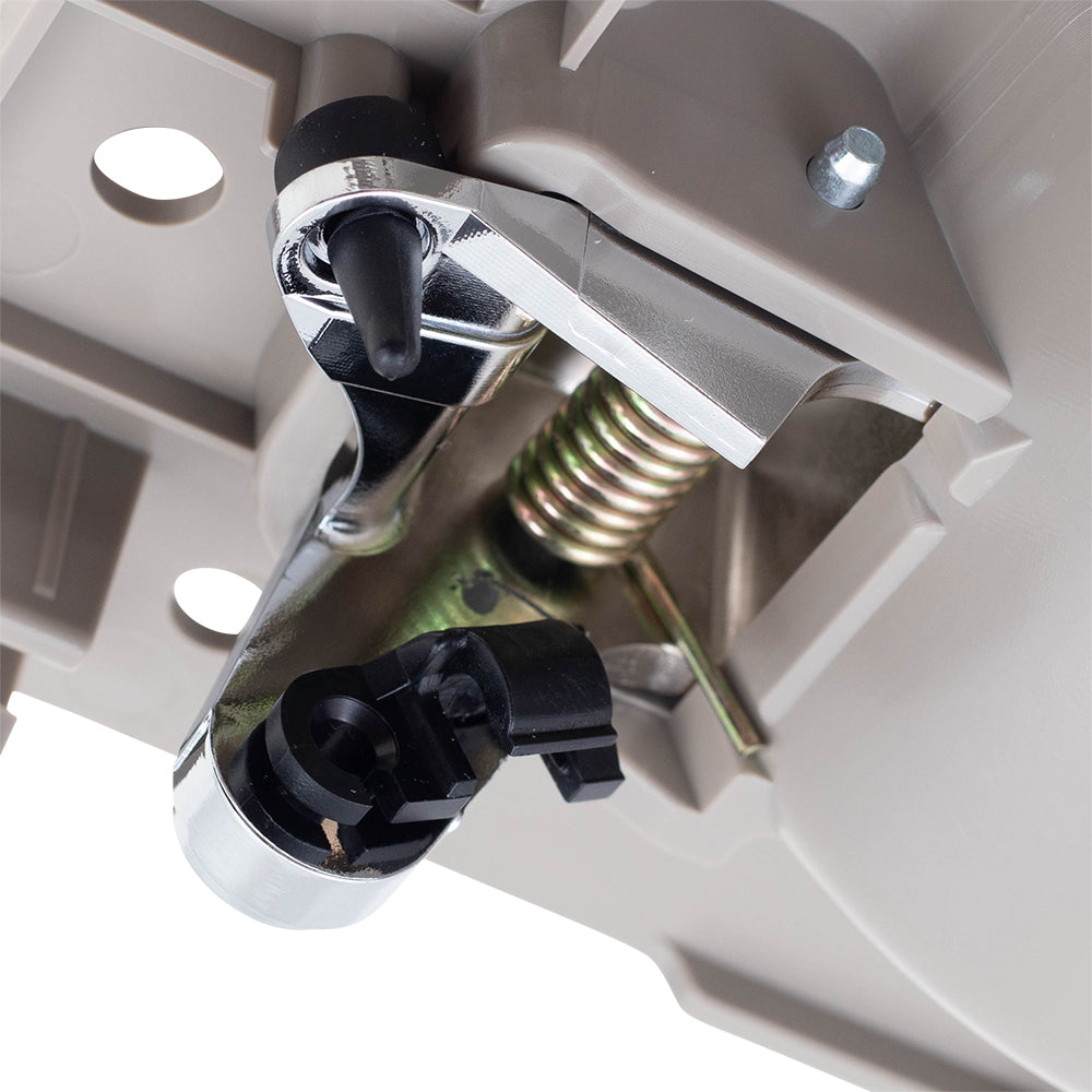 Brock Replacement Passengers Front Inside Inner Beige with Chrome Door Handle Repair Kit Compatible with 05-10 Grand Cherokee 1BC141J3AA